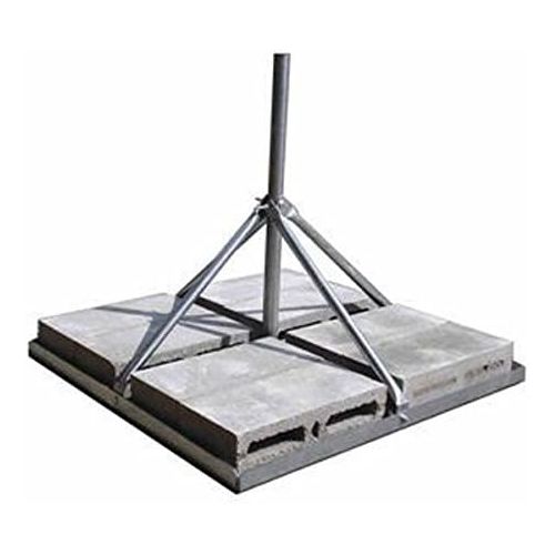  ROHN FRM166 Non-Penetrating Roof Mount with 1.66 x 30 Mast Bundle with ROHN FRMMAT Roof Mat