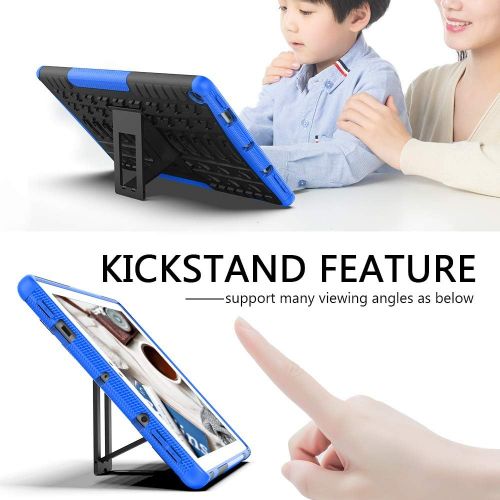  [아마존베스트]ROISKIN Amazon Fire 10 Tablet Case (2019/2017 Released 9th/7th Generation), [Kickstand Feature] Dual Layer Heavy Duty Shockproof Impact Resistance Protective Case for All-New Kindl