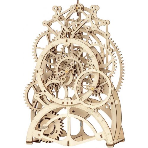  [아마존 핫딜]  [아마존핫딜]ROKR 3D Wooden Mechanical Pendulum Clock Puzzle,Mechanical Gears Toy Building Set,Family Wooden Craft KIT Supplies-Best Birthday Gifts for Kids Adults to Build