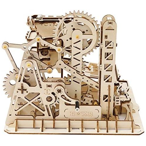  [아마존베스트]ROKR Mechanical Gears DIY Building Kit Mechanical Model Construction Kit with Balls for Teens and Adults Tower Coaster