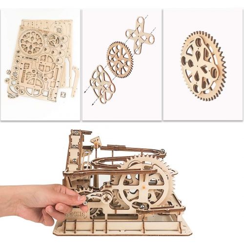  [아마존베스트]ROKR Mechanical 3D Wooden Puzzle Model Kit Adult Craft Set Educational Toy Building Engineering Set Christmas/Birthday/Thanksgiving Day Gift for Adults Boys Kids Age 14+(LG501-Wate