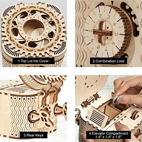  [아마존베스트]ROKR Puzzle Box 3D Wooden Puzzle Model Kits for Adults