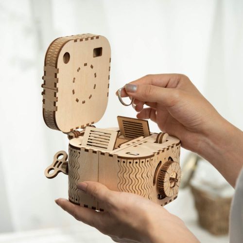  [아마존베스트]ROKR Puzzle Box 3D Wooden Puzzle Model Kits for Adults