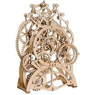 [아마존베스트]ROKR 3D Wooden Puzzle Building Clock Construction Kit Mechanical Model Building Gift Pendulum Clock