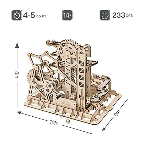  ROKR Marble Run 3D Wooden Puzzle Roller Coaster Mechanical Model Self Craft Deco Education Gift