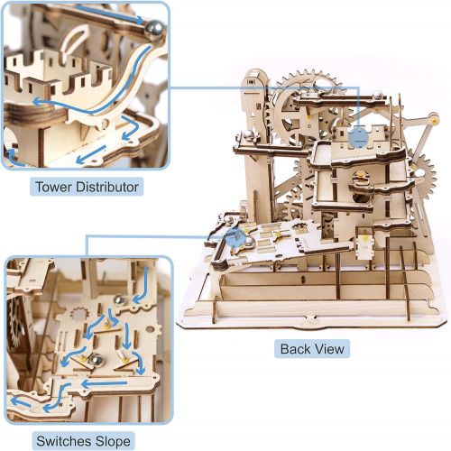  ROKR Marble Run 3D Wooden Puzzle Roller Coaster Mechanical Model Self Craft Deco Education Gift