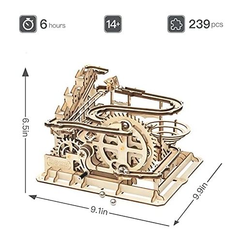  ROKR Marble Run 3D Wooden Puzzle Roller Coaster Mechanical Model Self Craft Deco Education Gift