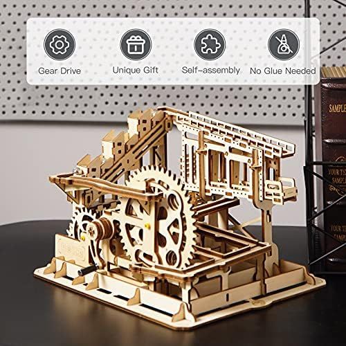  ROKR Marble Run 3D Wooden Puzzle Roller Coaster Mechanical Model Self Craft Deco Education Gift