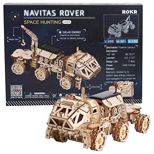  ROKR 3D Wooden Puzzle Solar Power Toy STEM Project (NAVITAS Rover)