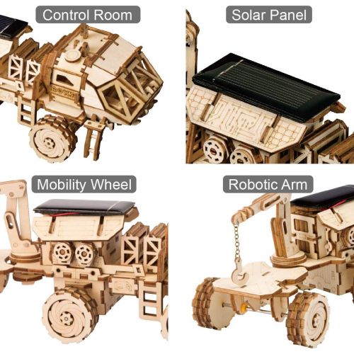  ROKR 3D Wooden Puzzle Solar Power Toy STEM Project (NAVITAS Rover)