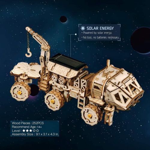  ROKR 3D Wooden Puzzle Solar Power Toy STEM Project (NAVITAS Rover)