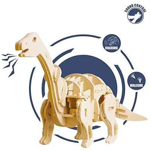  ROKR Robotic Dinosaur Toys- Model Woodcraft Construction Kit-Robot Toy Set- Best Educational Gifts for Boys and Girls 6 7 8 9 10 11 12 13 14 15 Year Old and Up