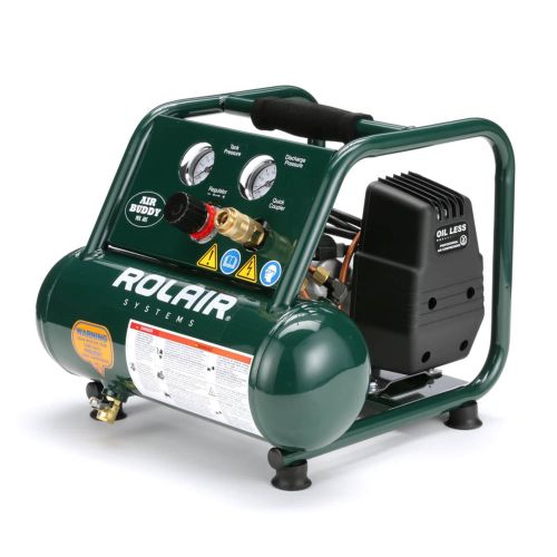  Rolair AB5 1 Gallon 0.5 HP Oil-Less Hand Carry Air Compressor