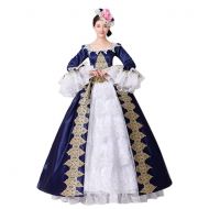 ROLECOS Womens Royal Vintage Medieval Dresses Lady Satin Gothic Victorian Dress Fancy Masquerade Dress