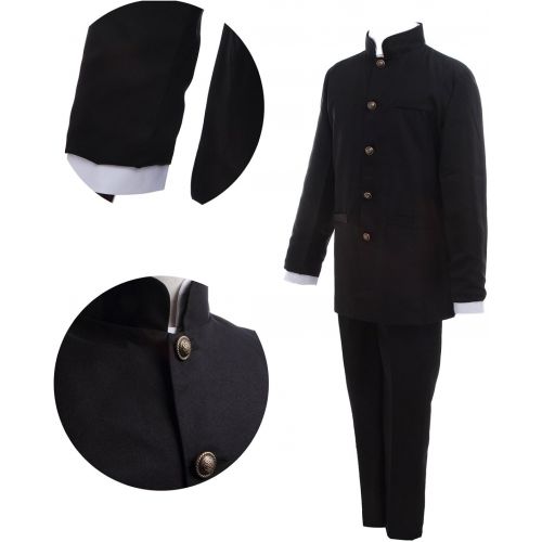  할로윈 용품ROLECOS Sakamoto High School Uniform Sets Black Japanese Anime Cosplay Costume