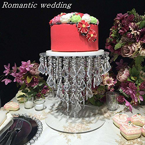  ROMANTIC WEDDING Romantic Wedding Cake Stands Acrylic Tower Set Of 2 Cake Stands 9And 11.8Diameter