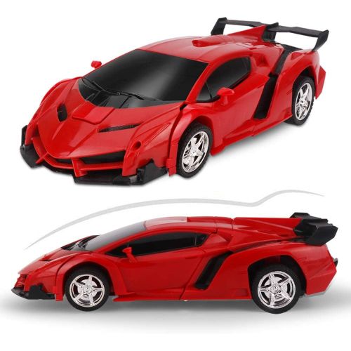  Locke Teddy 1:18 Model RC Car,Transformation Car Toy, RC Car One Button Deformation into Robot,Remote Control Car Transforming Robot, Deformation Toys Transform Car Robot for Kids