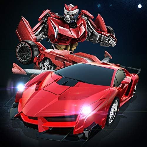  Locke Teddy 1:18 Model RC Car,Transformation Car Toy, RC Car One Button Deformation into Robot,Remote Control Car Transforming Robot, Deformation Toys Transform Car Robot for Kids