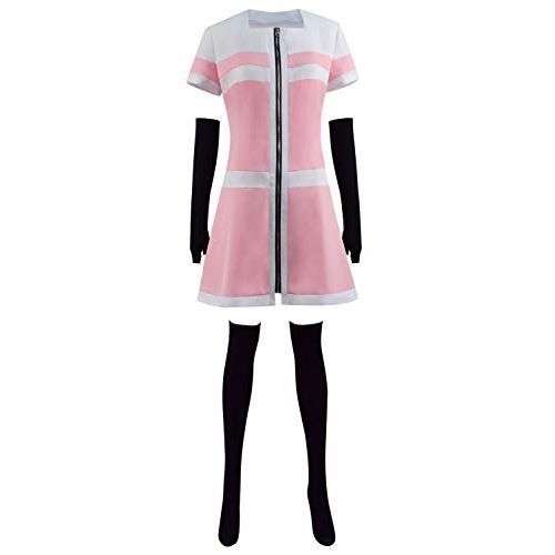  할로윈 용품RongJun Womens Anime Akudama Drive Cosplay Dress Costume Pink Uniform Full Set for Halloween Party