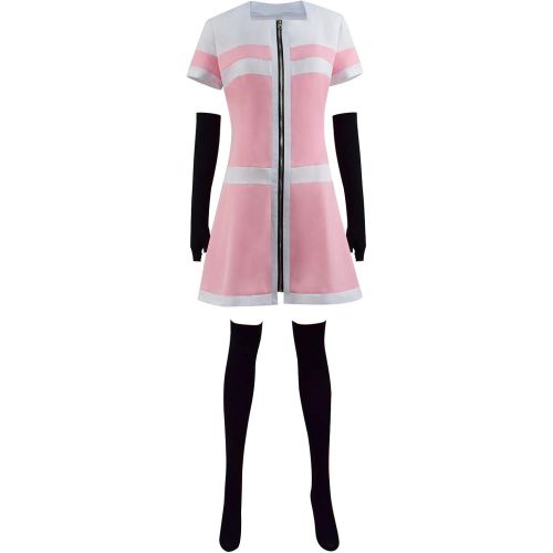  할로윈 용품RongJun Womens Anime Akudama Drive Cosplay Dress Costume Pink Uniform Full Set for Halloween Party