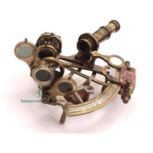  [아마존베스트]ROORKEE INSTRUMENTS (INDIA) A NAUTICAL REPRODUCTION HOUSE Roorkee Instruments India Sextant for Navigation/Marine Brass Sextant Instrument for Ship/Celestial & Nautical Sextant with Two Extra Sighting Telescope/Astrolable Sextant Tool wit