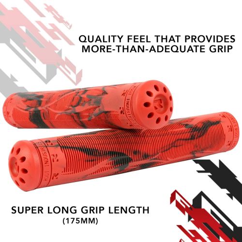  ROOT INDUSTRIES R2 Pro Scooter Grips - Fits Stunt Scooters, BMX, Mountain Bike - Tons of Colors - Bike Handlebar Grips - Soft and Comfortable - Bar Ends Included - Unique Blended Style - BMX Acces