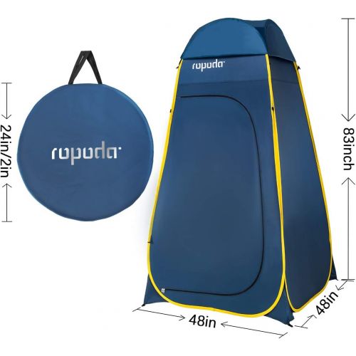  ROPODA Pop Up Tent 83inches x 48inches x 48inches, Upgrade Privacy Tent, Porta-Potty Tent Includes 1 Removable Bottom, 8 Stakes, 1 Removable Rain Cover, 1 Carrying Bag