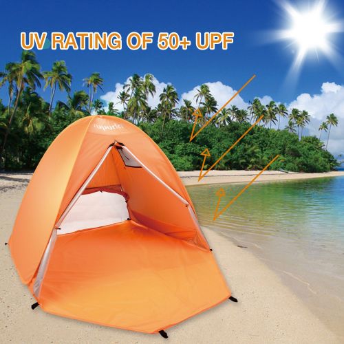  ROPODA Beach Tent, Portable Pop up Sun Shelter-Automatic Instant Family UV 2-3 Person Canopy Tent for Camping,Fishing,Hiking,Picnicing-Outdoor Ultralight Canopy Cabana Tents with C