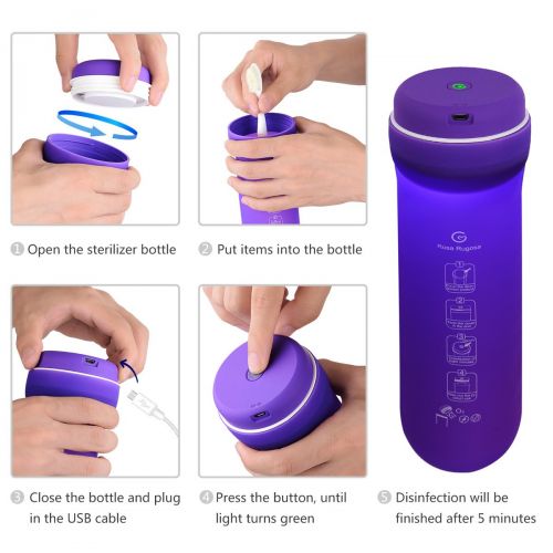  UV Sanitizer, ROSA RUGOSA UV Sterilizer Bottle with Ultraviolet Light and Ozone for Baby...