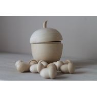 /ROSTOKtoys Sorting game - small wooden acorns
