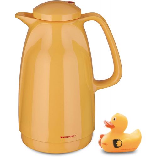  ROTPUNKT rubberduck Edition (Rubberduck Typ 227, 1,5 l) rubberduck Edition| Orange| Doppelwandige Vakuumisolierung | Zweifunktions-Drehverschluss | BPA Frei- gesundes Trinken | Mad