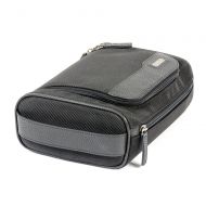 ROUT Ballistic Nylon and Leather Top Flap Traveler Toiletry Bag - Multifunctional Bathroom Storage Bag - Black