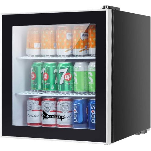  [아마존베스트]ROVSUN Beverage Refrigerator Cooler, 60 Can Mini Fridge for Soda Beer Wine Water, Small Drink Dispenser Machine for Office Bar Dorm Apartment with Glass Door, Removable Shelves