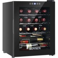 [아마존베스트]ROVSUN 18/28 Bottle Wine Cooler, Freestanding Compressor Wine Chiller w/Digital Temperature Control & Double-layer Glass Door for Red/White Wine, Champagne and More (18 Bottle)