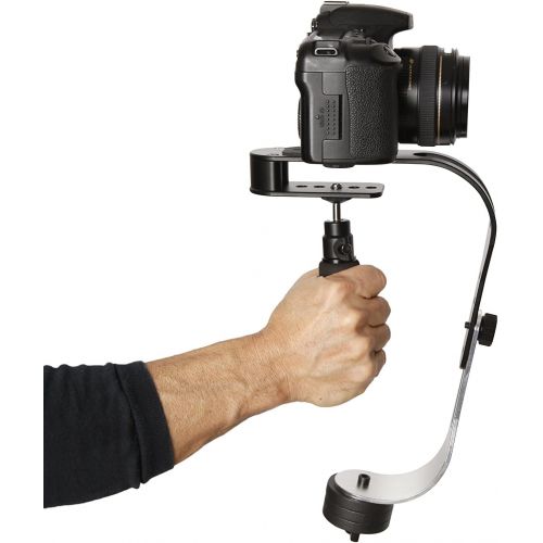  The Official Roxant Pro Video Camera Stabilizer Limited Edition (Midnight Black) with Low Profile Handle for GoPro, Smartphone, Canon, Nikon - or Any Camera up to 2.1 lbs. - Comes