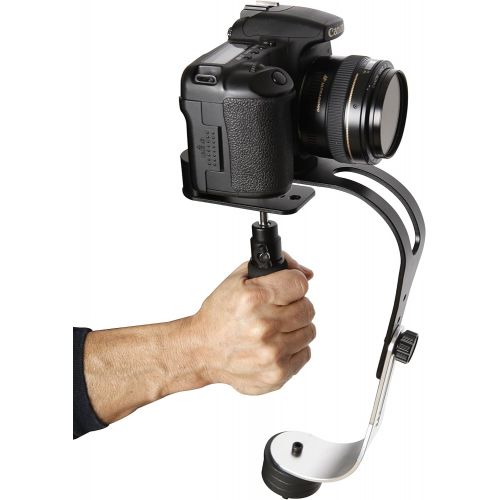  [아마존베스트]The Official Roxant Pro Video Camera Stabilizer Limited Edition (Midnight Black) with Low Profile Handle for GoPro, Smartphone, Canon, Nikon - or Any Camera up to 2.1 lbs. - Comes