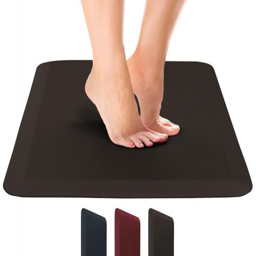  [아마존 핫딜]  [아마존핫딜]Royal Anti-Fatigue Comfort Mat - 20 x 32 x 3/4 Thick Cushioned - Multi Surface All-Purpose Luxurious Comfort - For Kitchen, Bathroom or Workstations - (20 x 32, Jet Black)