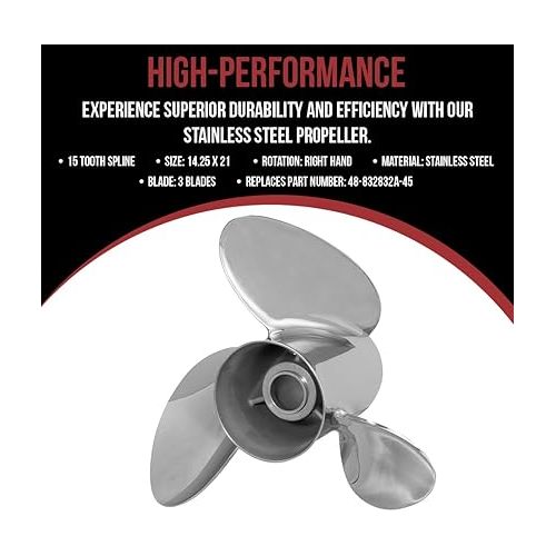  RPS Stainless Steel Prop Propeller 14 1/4 14.25 X 21 RH Alpha for Mercury Mercruiser Alpha One