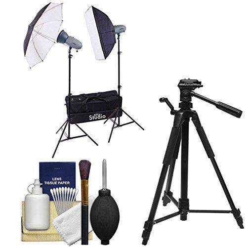  RPS Studio RS-SR300DK 600 WattSecond Portable 2-Monolite Lighting Kit with Tripod + Cleaning Kit