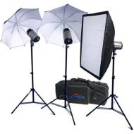 RPS (Dotline) RPS Studio 600 WattSecond SB-200 Monolite Studio Kit (RS-SBDLK3) 3 Strobes, 2 Umbrellas, 1 Soft Box, 3 Stands, PC Cords, Wireless Flash Trigger & Case