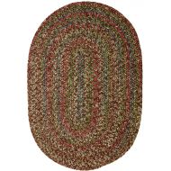 RRI Home Decor Sonya Indoor/Outdoor Oval Reversible Braided Rug, 5 by 8-Feet, Brown Multicolor