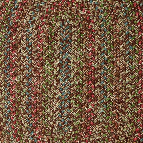  RRI Home Decor Sonya Indoor/Outdoor Oval Reversible Braided Rug, 5 by 8-Feet, Brown Multicolor