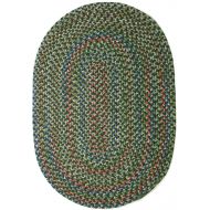 RRI Home Decor Katherine Multi Indoor/Outdoor Oval Braided Rug, 2 by 4-Feet, Sage