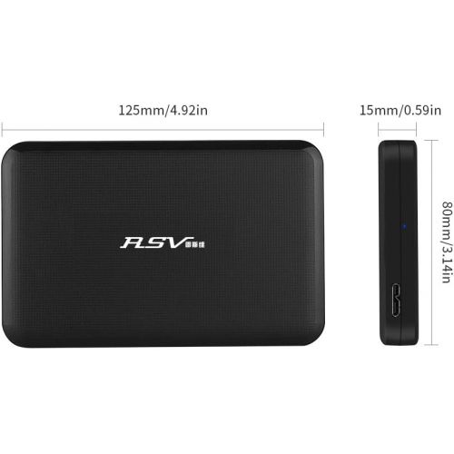  RSV External Hard Drive Enclosure Adapter USB 3.0 To SATA Hard Disk Case Housing - For 2.5 9.5mm 7mm, WD, Seagate, Toshiba, Samsung, Hitachi SATA III, HDD, SSD 10TB, PS4