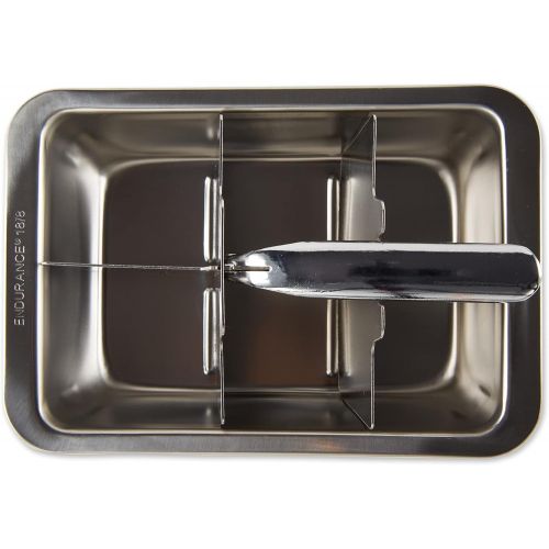  RSVP International Endurance Stainless Steel Large Ice Tray, 6 Cubes | Does Not Absorb Odors or Over Dilute | Perfect for Scotch, Whiskey, Broth, Fruit Juice and more | Dishwasher