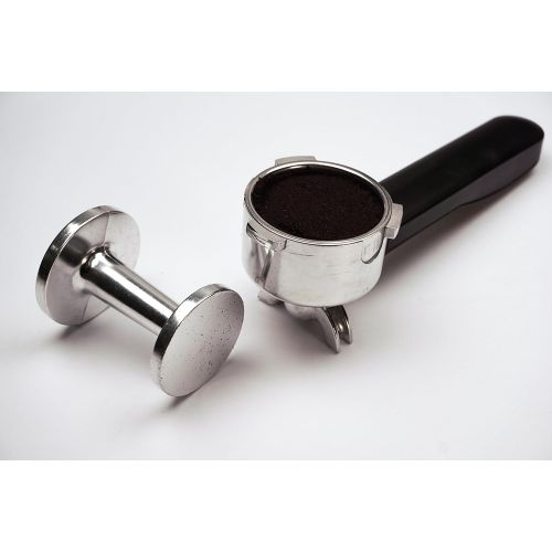  RSVP International (TAM) Dual Sided Coffee Espresso Tamper | Two Flat Tamping Sides | Distribute, Compress & Level Ground Coffee | For Coffee Shops or Home Use: Espresso Machine Ac