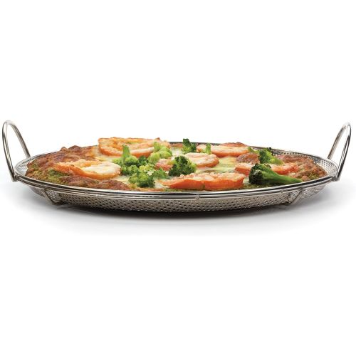  RSVP International Endurance (BQ-PZA) Stainless Steel Precision Pierced Pizza Pan, 11.5 | Use on Grill or Oven | Brown Crispy Crust Without Burning Pizza | Dishwasher Safe: Kitchen