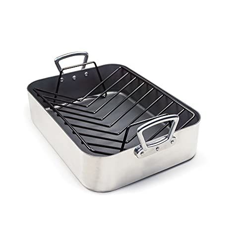  RSVP International (RLP) Hercules Turkey Roasting & Lasagna Pan, 16 x 12 or 24 Pound Turkey | Commercial Quality Aluminum | Large Handles & Non-Stick | Dishwasher Safe & Heat Resis