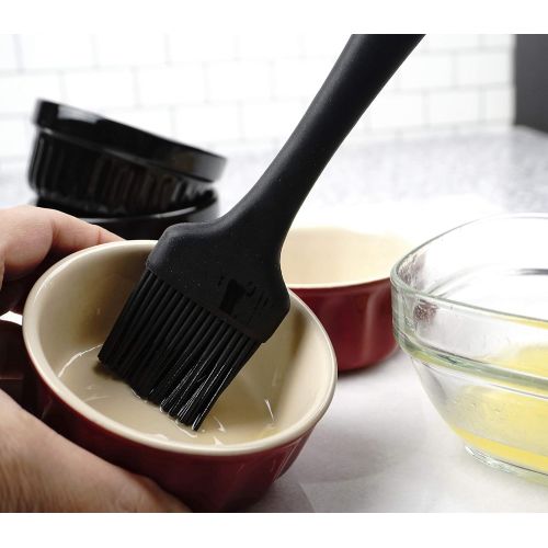  RSVP International (EBB-TQ) Silicone Basting Brush, Black, 8.75 Gently Spreads Butter, Sauces, Marinades, & More Dishwasher Safe & Heat Resistant BBQ Grill, Baking, Preparing Meats
