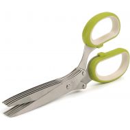 [아마존베스트]RSVP International (SNIP) Stainless Steel 5 Blade Herb Scissors, Green/White | Cut, Chop, Mince & Snip Herbs | Easy & Safe to Store | Use with Basil, Thyme, Parsley & More | Dishwa